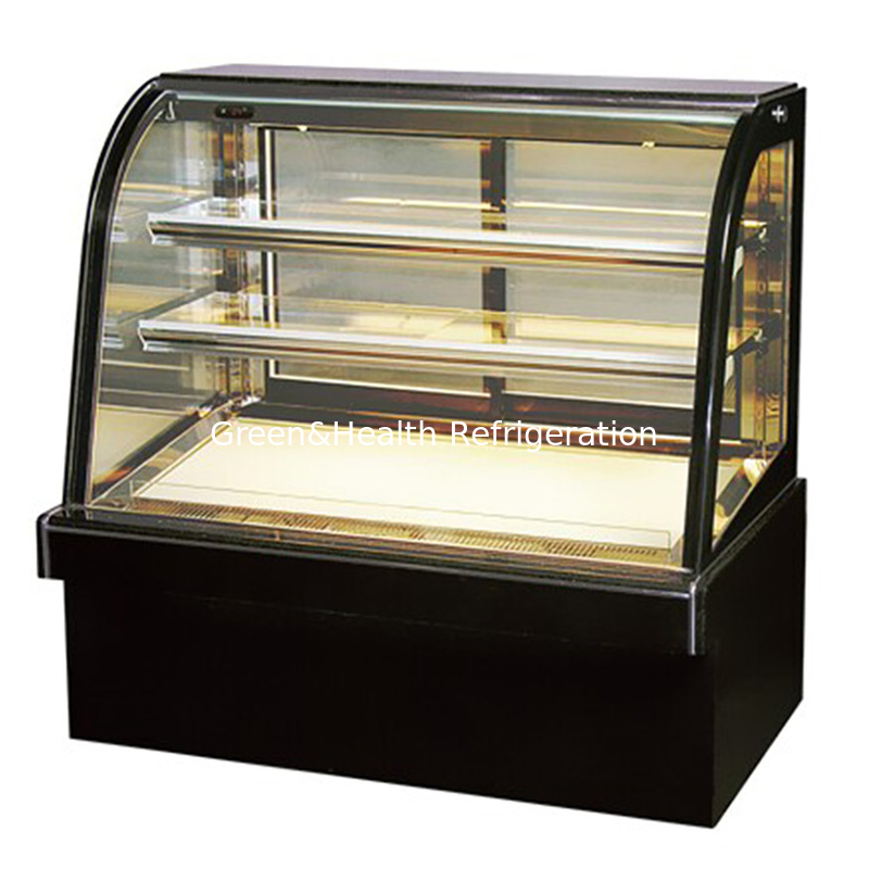 Marble Base 2 Layer Decks Cake Display Tủ đông cho bánh ngọt sushi rắn