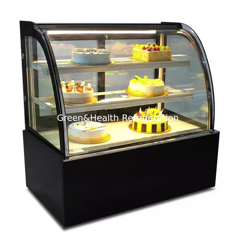 Marble Base 2 Layer Decks Cake Display Tủ đông cho bánh ngọt sushi rắn