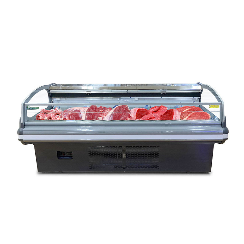 Thép không gỉ quạt làm mát thịt hiển thị tủ đông -2 đến 8.C với đèn LED
