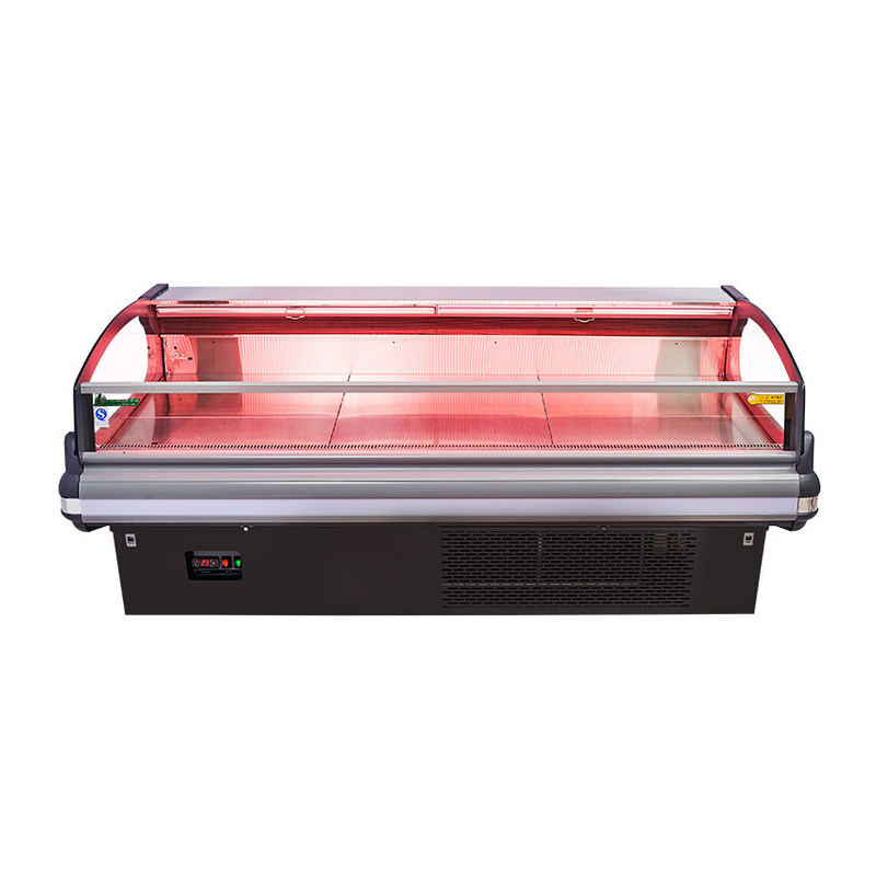 Thép không gỉ quạt làm mát thịt hiển thị tủ đông -2 đến 8.C với đèn LED