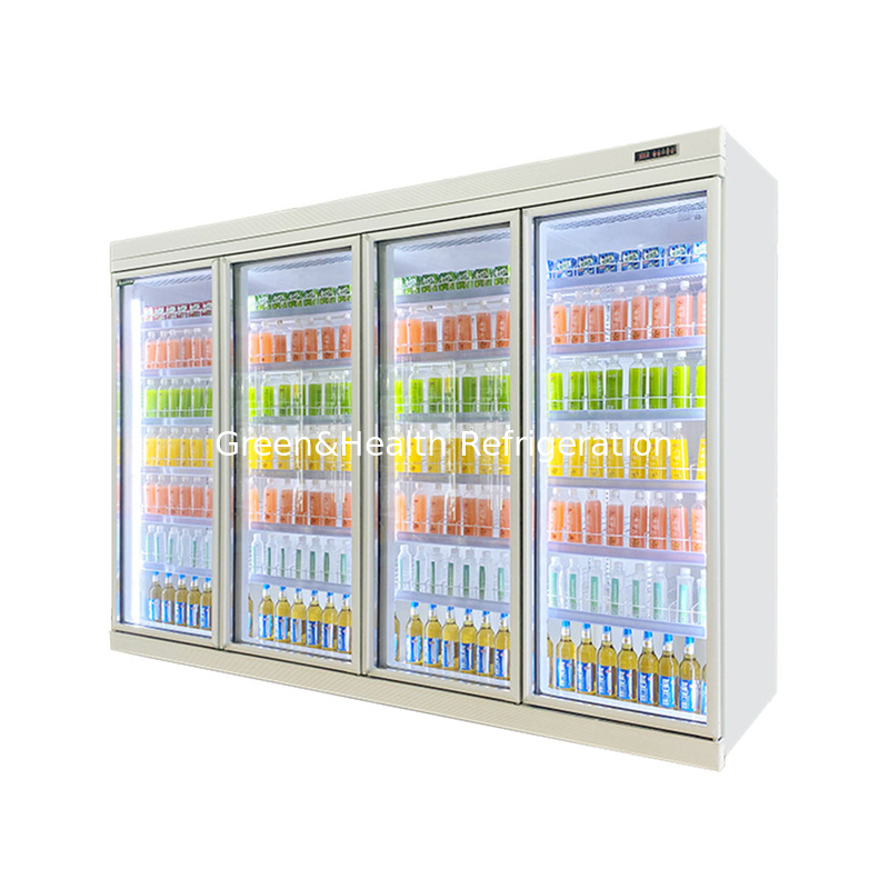 Các dự án siêu thị hiệu quả cao cung cấp đồ uống hiển thị cửa kính tủ lạnh đông lạnh
