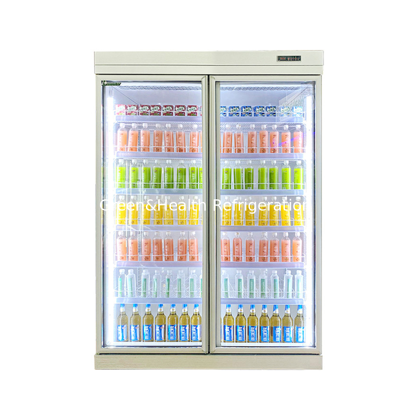 Các dự án siêu thị hiệu quả cao cung cấp đồ uống hiển thị cửa kính tủ lạnh đông lạnh