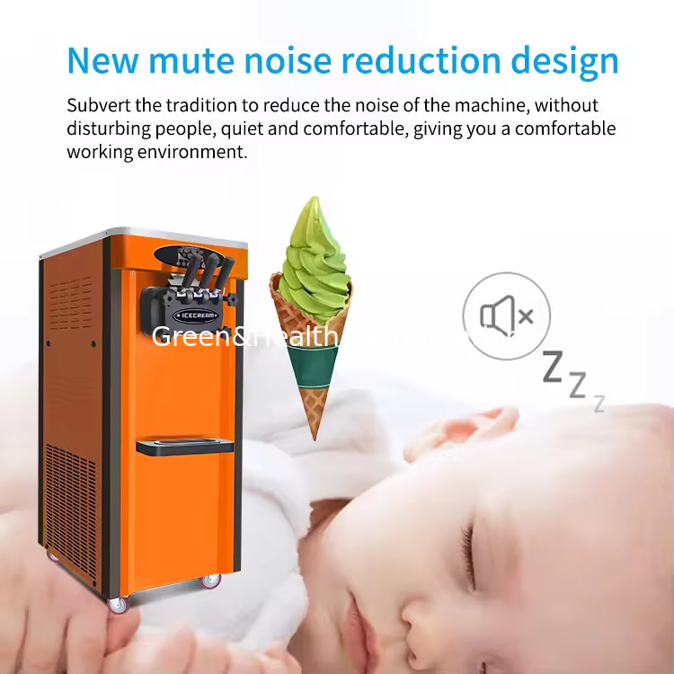 Máy làm kem bằng thép sơn loại sàn để vận chuyển dễ dàng