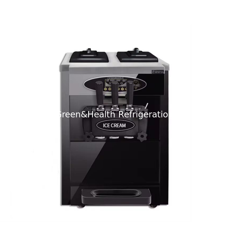 3 hương vị sàn đứng 304 thép không gỉ Máy làm kem với máy quay