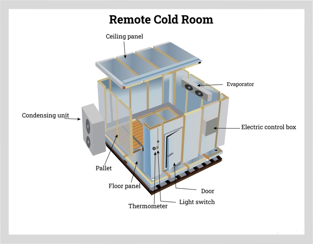Tủ lạnh phòng lưu trữ Walk-In của Coolers Walk-In tủ lạnh với hệ thống làm lạnh
