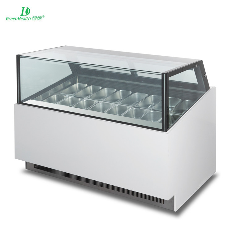 Máy đông hiển thị kem nhiệt độ cực thấp với hộp ánh sáng tùy chỉnh hoặc nền đá cẩm thạch
