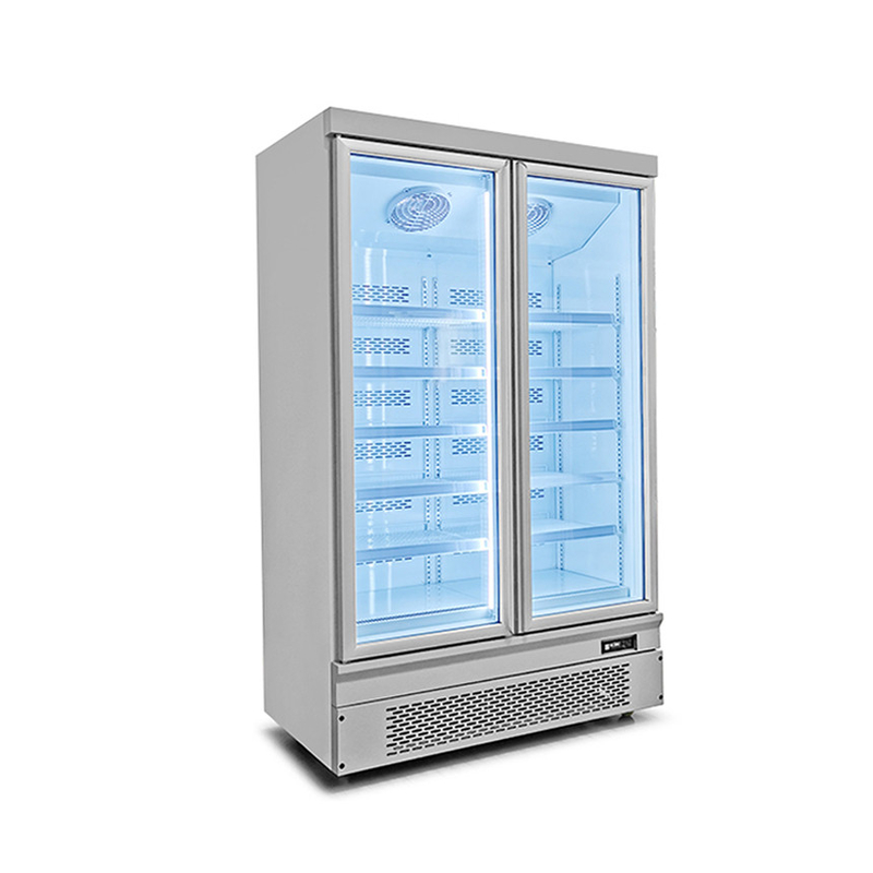 Tiết kiệm năng lượng 1 2 3 cửa thủy tinh tủ đông với cửa sau tự động nhanh