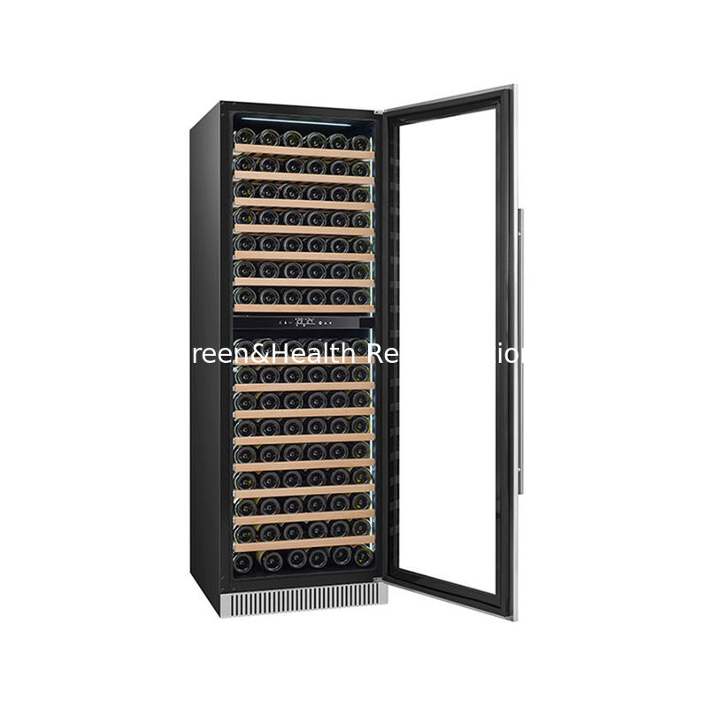 Giấy chứng nhận ETL LD-60D Đen khu vực kép Wine Display Cooler với điều khiển nhiệt độ điện tử