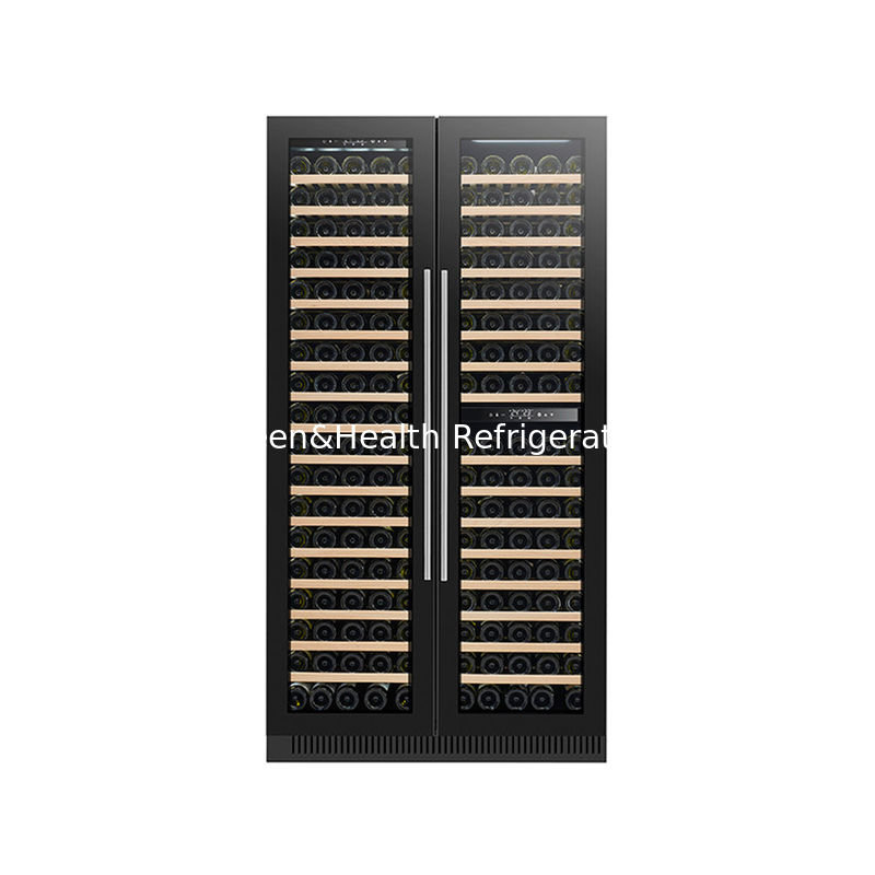 Giấy chứng nhận ETL LD-60D Đen khu vực kép Wine Display Cooler với điều khiển nhiệt độ điện tử