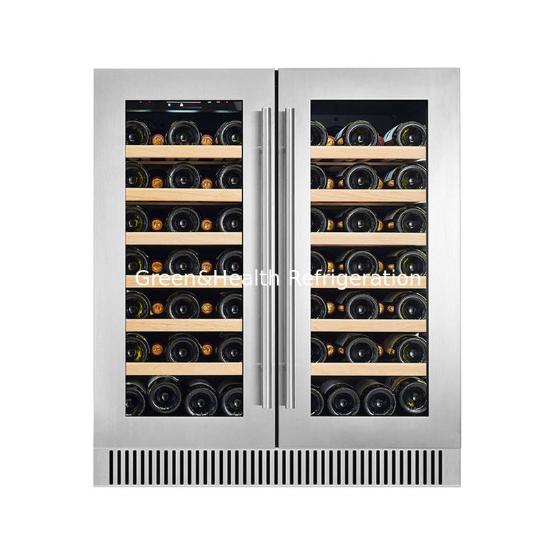 Giấy chứng nhận ETL LD-60D Đen khu vực kép Wine Display Cooler với điều khiển nhiệt độ điện tử