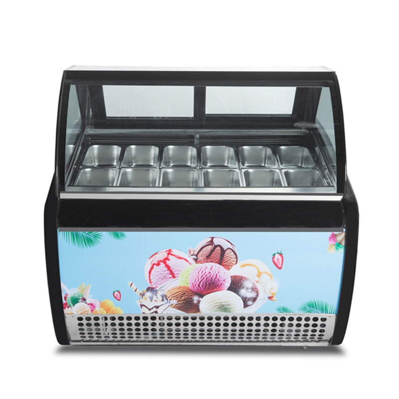 Thể hiện kem không đông lạnh với kính chống sương mù và bộ điều khiển kỹ thuật số -18 ~ 22.C