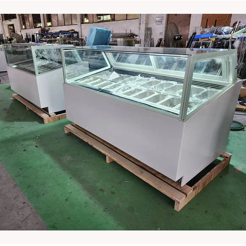 Thể hiện kem không đông lạnh với kính chống sương mù và bộ điều khiển kỹ thuật số -18 ~ 22.C
