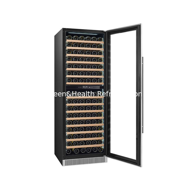 Giấy chứng nhận ETL Khu vực kép điện 60 chai máy làm mát rượu vang để lưu trữ và bảo quản rượu vang