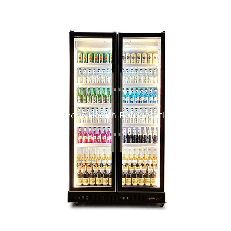 Swing Door Liquor Drinks Display Freezer với chất làm lạnh R290 và kính E thấp