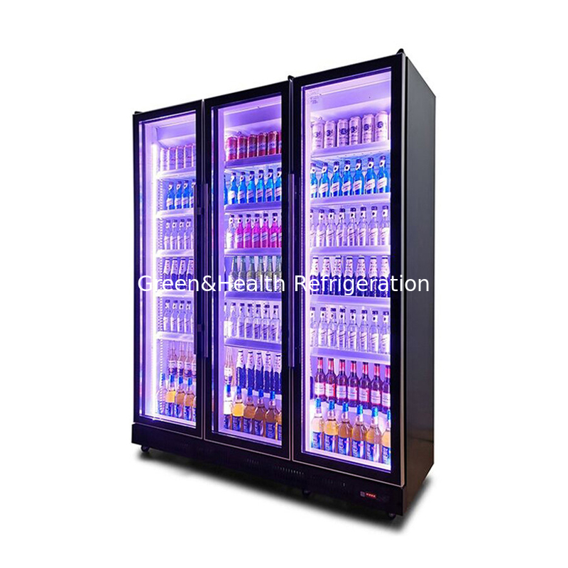 Swing Door Liquor Drinks Display Freezer với chất làm lạnh R290 và kính E thấp