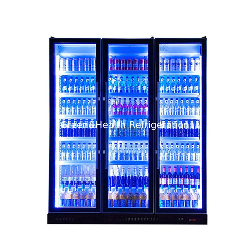 Swing Door Liquor Drinks Display Freezer với chất làm lạnh R290 và kính E thấp