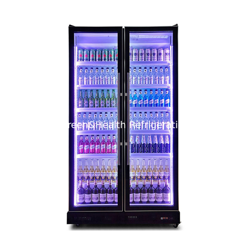 Swing Door Liquor Drinks Display Freezer với chất làm lạnh R290 và kính E thấp