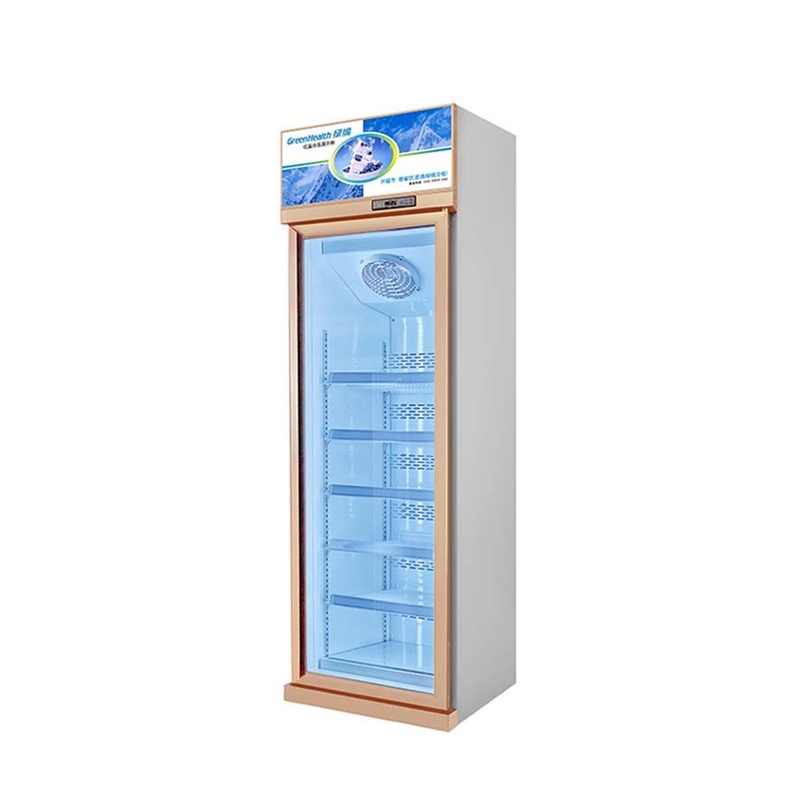 5 lớp kệ bạc Champagne màu kính cửa đông lạnh cho hải sản đông lạnh