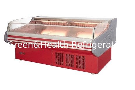 800L Stainless Steel Horizontal Open Display Freezer cho máy lạnh thịt Tủ đông thương mại