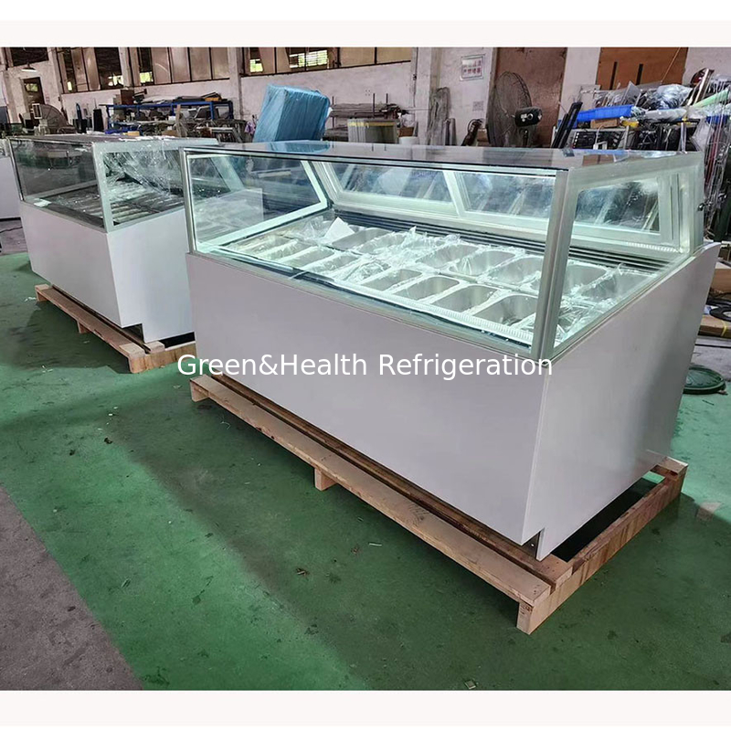 Không đông lạnh tiết kiệm năng lượng kem hiển thị tủ đông cho dung lượng lưu trữ lớn