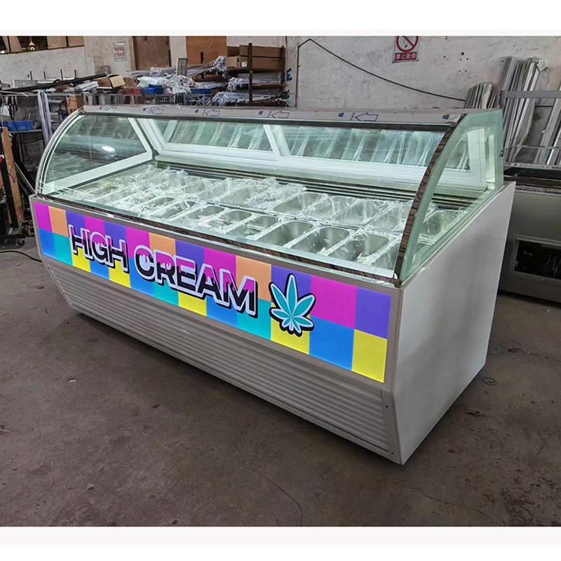 Thiết bị cửa hàng kem Gelato Ice Cream Display Freezer với chảo từ 10 đến 22 GN