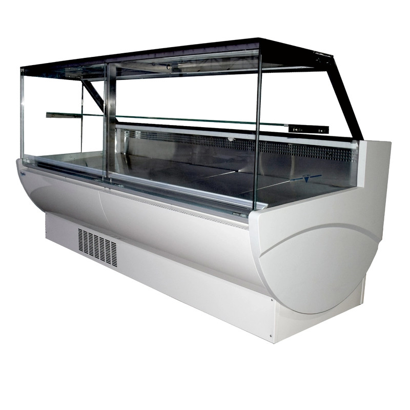 Quảng trường kính hiển thị Deli hiển thị tủ lạnh với cửa mở phạm vi nhiệt độ 2-6 ° C và hiệu suất