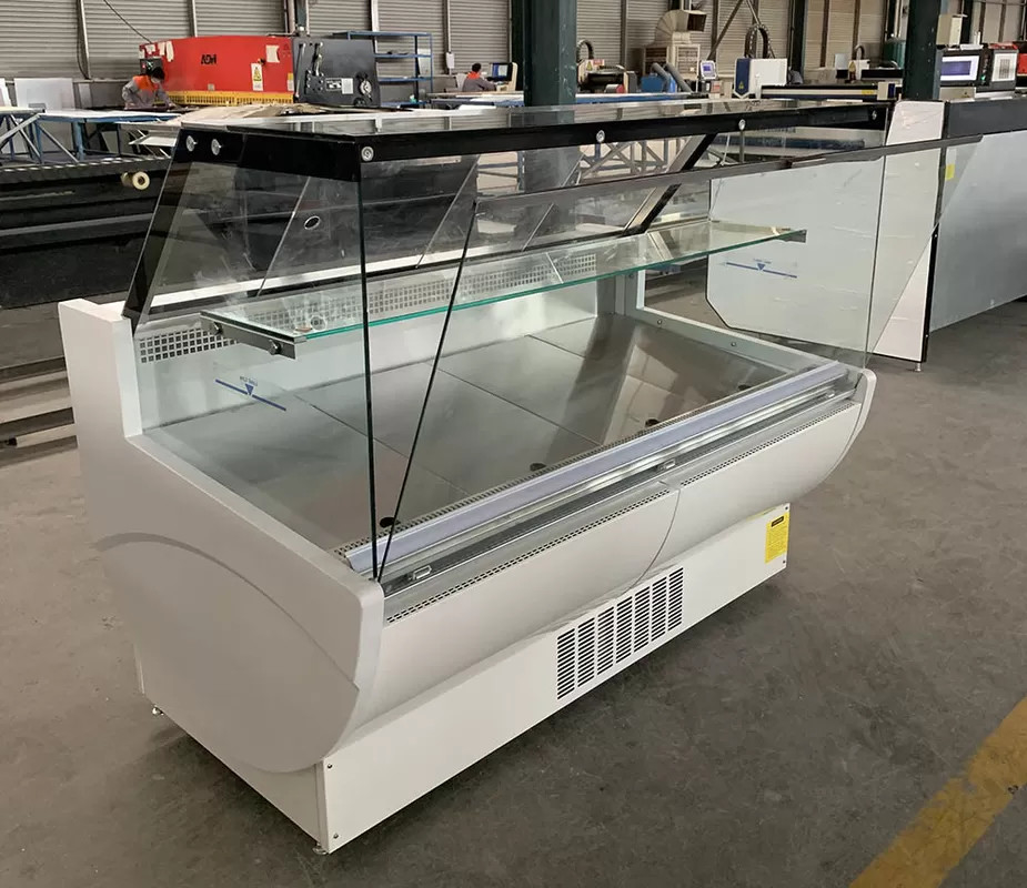 Quảng trường kính hiển thị Deli hiển thị tủ lạnh với cửa mở phạm vi nhiệt độ 2-6 ° C và hiệu suất