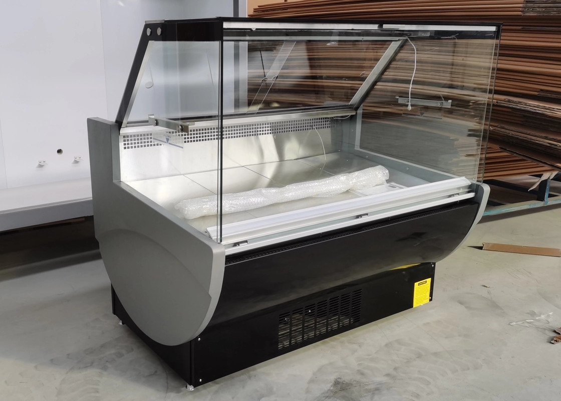 Quảng trường kính hiển thị Deli hiển thị tủ lạnh với cửa mở phạm vi nhiệt độ 2-6 ° C và hiệu suất
