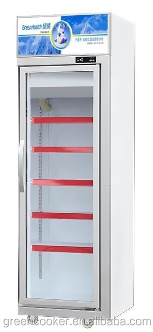 Factory Outlet Upward Unit Vertical With Lighting Glass Door Freezer Display Cabinet Tủ lạnh