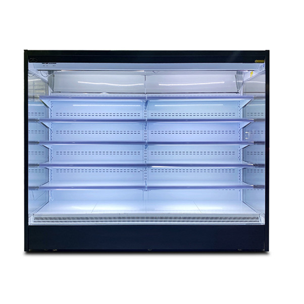 Nhiều lớp loại mở kính thép không gỉ Tủ rèm không khí với hạt sen và đèn LED