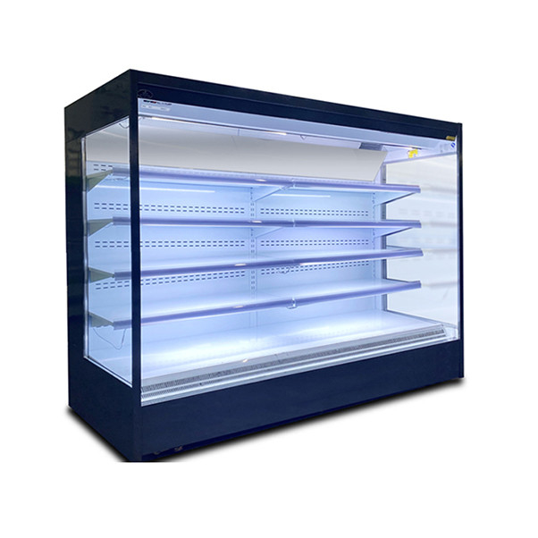 Nhiều lớp loại mở kính thép không gỉ Tủ rèm không khí với hạt sen và đèn LED