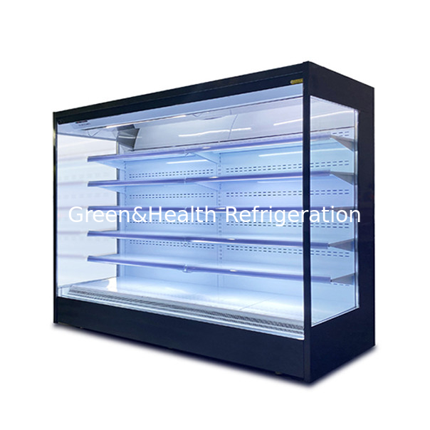 Tủ rèm không khí góc phải mở nhiều lớp để lưu trữ và trưng bày trái cây / rau quả