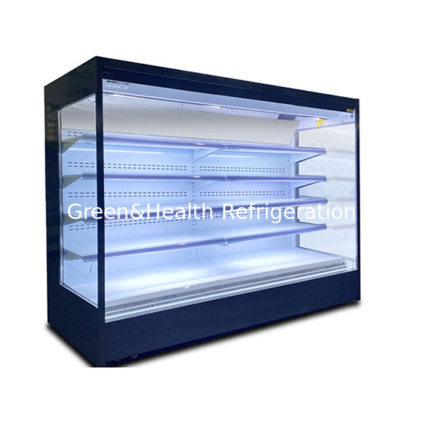 Tủ rèm không khí góc phải mở nhiều lớp để lưu trữ và trưng bày trái cây / rau quả