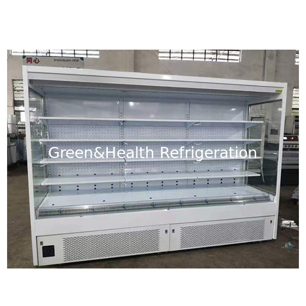 Tủ rèm không khí góc phải mở nhiều lớp để lưu trữ và trưng bày trái cây / rau quả
