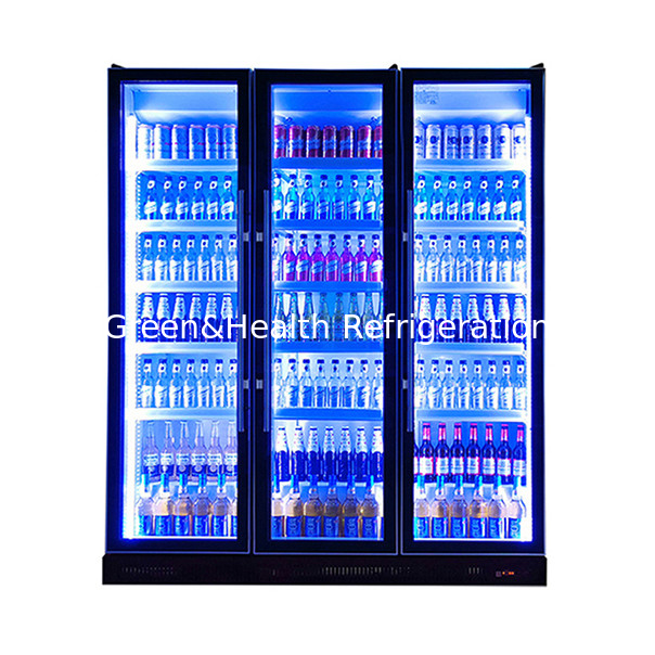 1154L 3 cửa cửa hàng màu sắc đồ uống lưu trữ hiển thị tủ lạnh