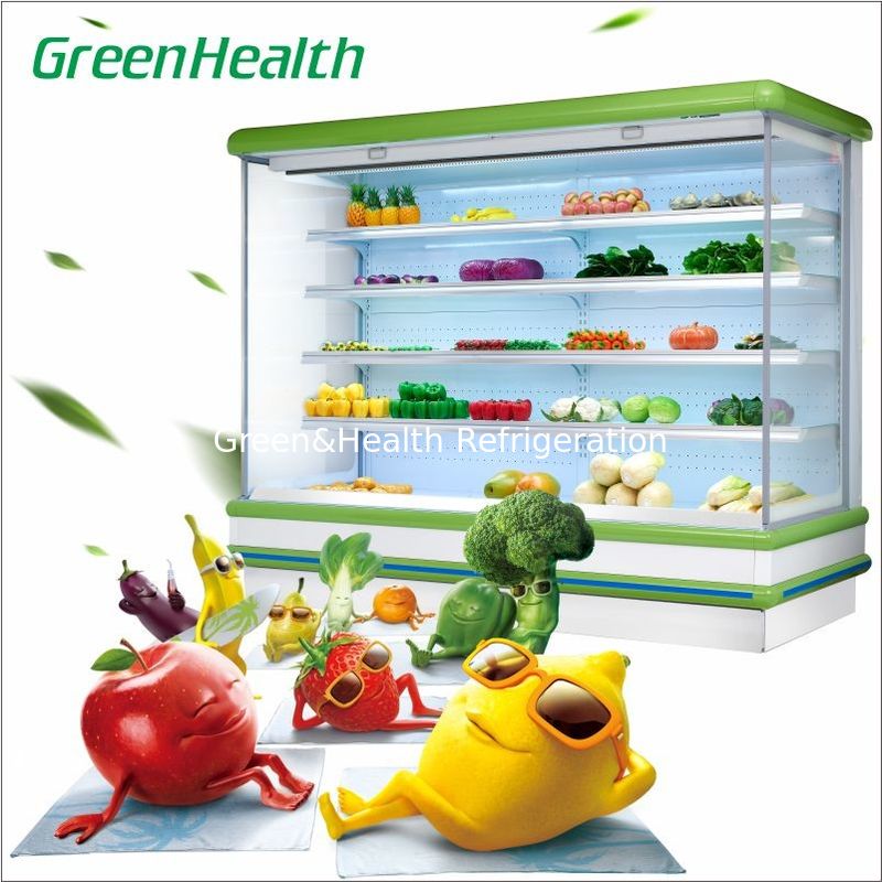 Siêu thị thương mại Multideck ngoài trời Máy làm lạnh mở / Trái cây và Veg Hiển thị tủ lạnh