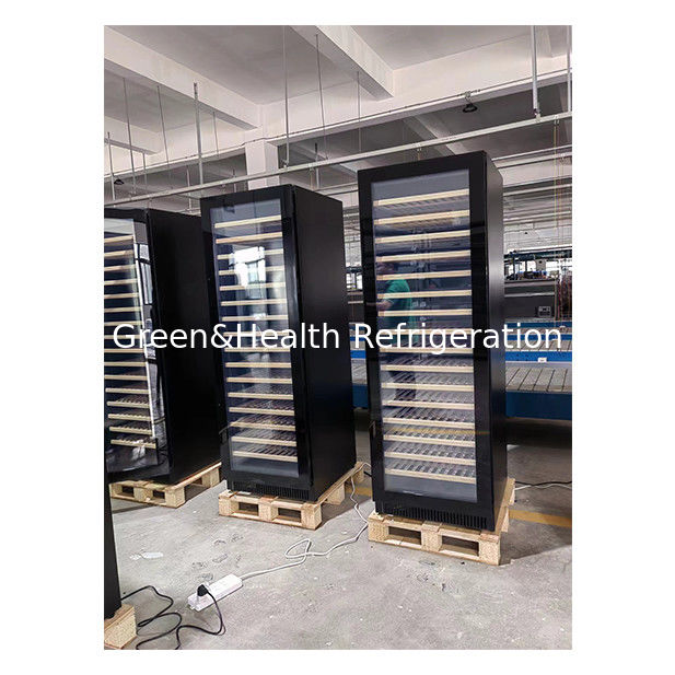 Chứng chỉ ETL Đen nhiều lớp gỗ vằn Bàn gỗ Lưu trữ rượu bia Tấm kính lạnh chất lượng cao