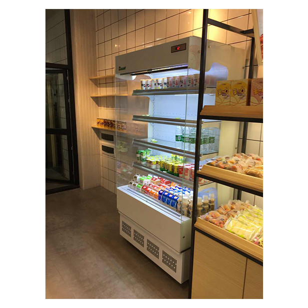 Màn hình lưu trữ nhỏ thương mại loại mở máy lạnh tủ rèm không khí Trong cửa hàng tiện lợi / cửa hàng nhỏ