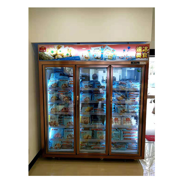 Tiếp thị siêu thị thương mại / cửa hàng 3 cửa kính Tủ lạnh kinh tế