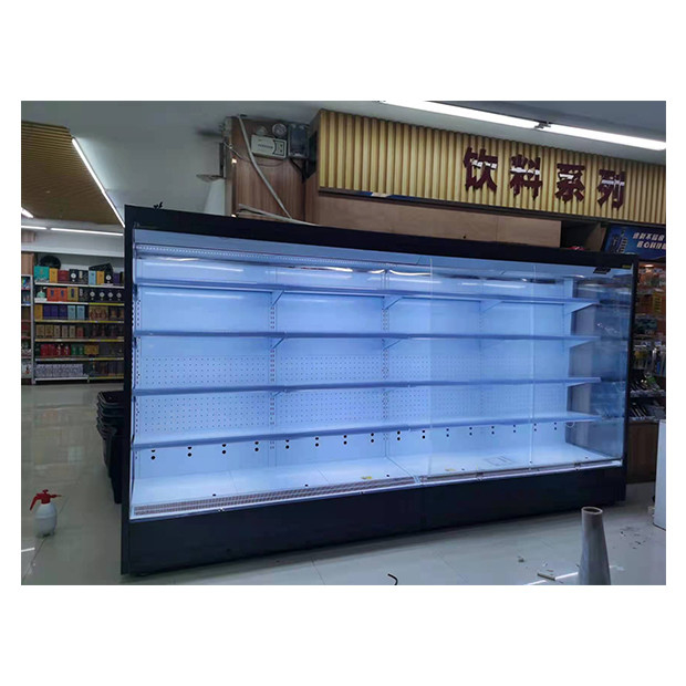 Tiệm siêu thị / cửa hàng tiện lợi góc phải mở loại máy đông lạnh để lưu trữ thực phẩm / đồ uống