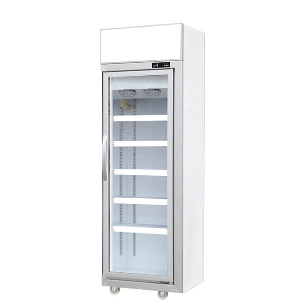 Tiếp thị thương mại siêu thị / cửa hàng với một cửa kính được trang bị tủ lạnh hiển thị đông lạnh