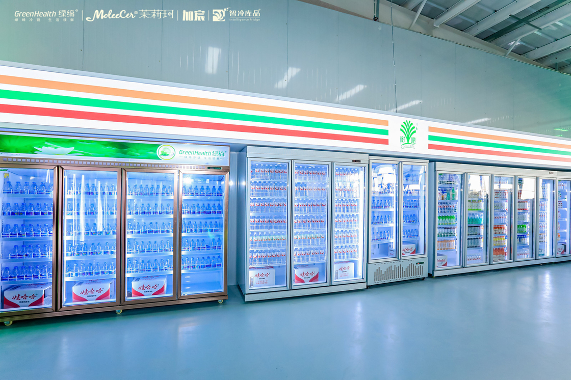 Tủ lạnh đồ uống thương mại cửa kính hiển thị tủ lạnh cho quán bar, đồ uống tủ lạnh bán hàng
