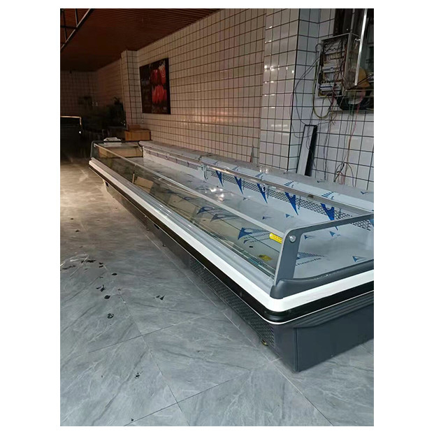 Siêu thị / Thị trường thịt / Thị trường kiểu châu Âu mở nắp Tủ lạnh lưu trữ thịt tươi