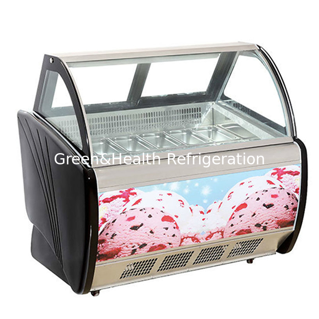 Cửa hàng tiện lợi/Cửa hàng thương mại nhiều đĩa kem tủ lạnh lưu trữ hiển thị tủ đông