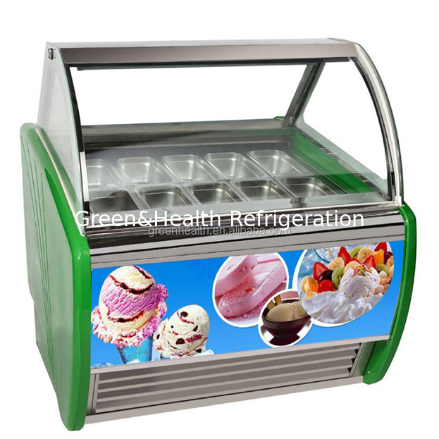 Cửa hàng tiện lợi/Cửa hàng thương mại nhiều đĩa kem tủ lạnh lưu trữ hiển thị tủ đông