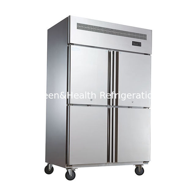 Tủ đông đứng nhà bếp bằng thép không gỉ thương mại với chiều dài 1480mm và động cơ quạt làm mát động