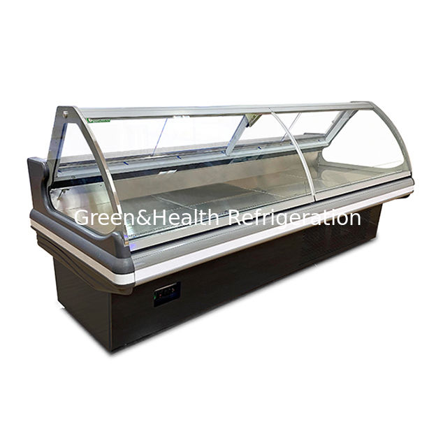 Thương mại Đỏ ngang với đèn LED Tươi thịt lưu trữ hiển thị Tủ đông bán