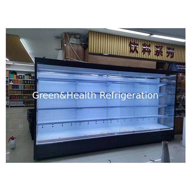 Siêu thị / cửa hàng Trái cây / rau / đồ uống Tủ lạnh lưu trữ góc phải mở tủ đông