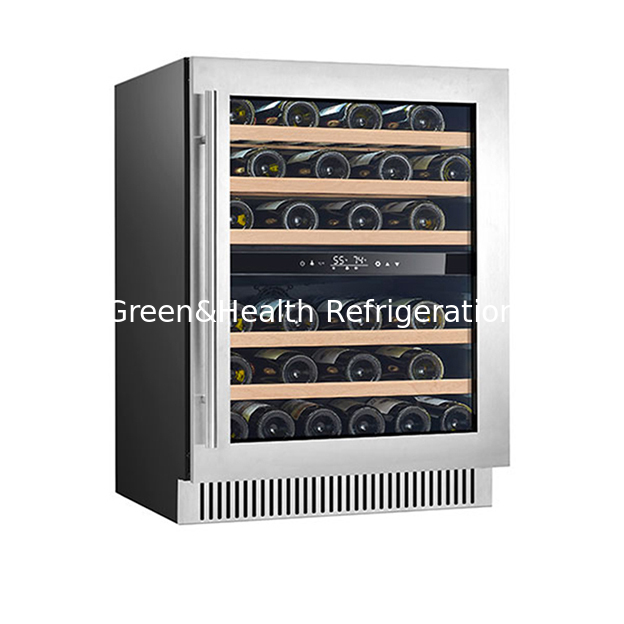 Nhà máy bán trực tiếp 68 chai Oak Laminated rượu vang đỏ Tấm lạnh hiển thị Đỏ rượu vang đông lạnh