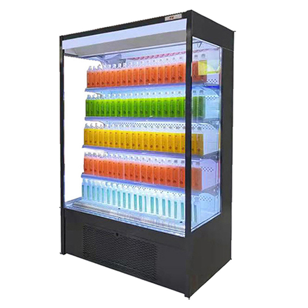 Tủ lạnh kiểu mở nhỏ để lưu trữ và trưng bày trái cây / rau trong các cửa hàng tiện lợi / siêu thị